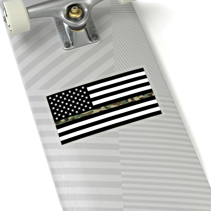 Thin Camo Line Flag Sticker by USA Flag Co.