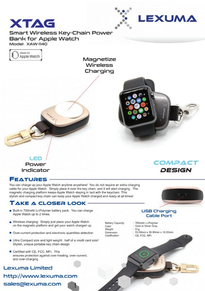 Lexuma 辣數碼 XTAG Apple Watch Portable Charger pantheon best portable 2019 keychain power bank case series 4 wireless charging belkin valet griffin amber charging case batterypro smashell power case mipow 2-in-1 keychain case capshi portable wireless charge best aftermarket charging case wireless charging case power bank portable adapter wireless  mfi certified best buy best buy uk anker iwatch insignia charging stand target series 3 product data sheet