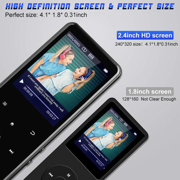 Lexuma 辣數碼 XMUS Portable Bluetooth MP3 Player with 2.4 Large Screen MP3 walkman bluetooth earphones best sound quality affordable sandisk Grtdhx Chenfec AGPTEK victure m3 color screen high resolution