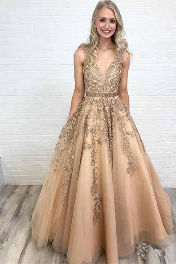 long gold dresses formal