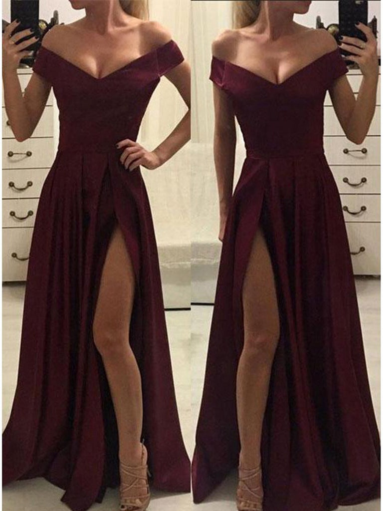 fancy maroon dresses