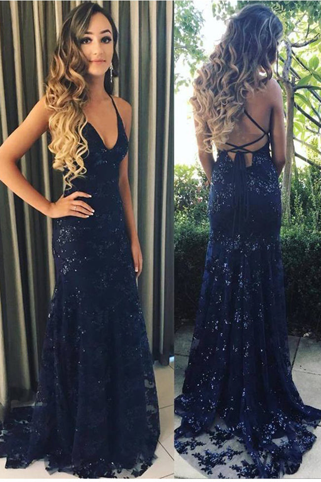 navy blue sequin dress