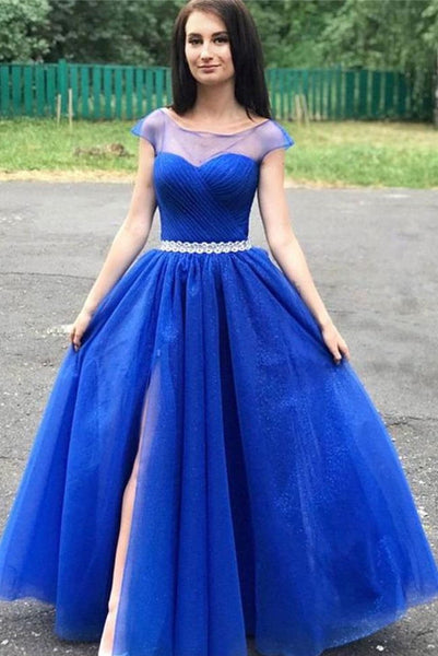 royal blue fancy dress