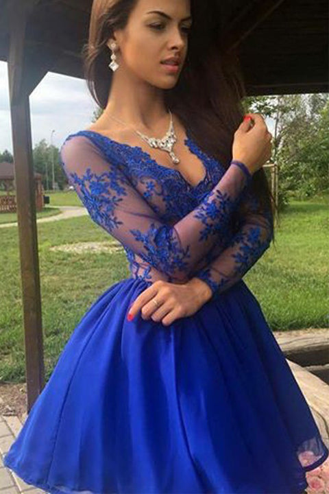 royal blue short gown