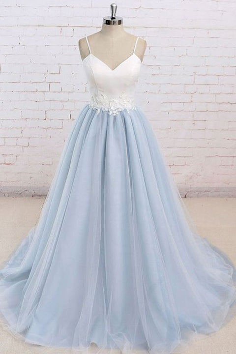 light blue white dress