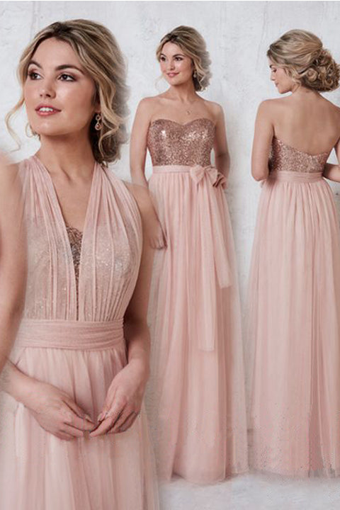 blush pink dress bridesmaid