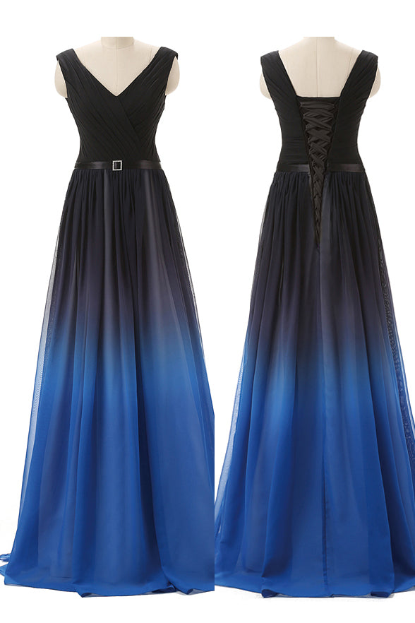 black and blue bridesmaid dresses