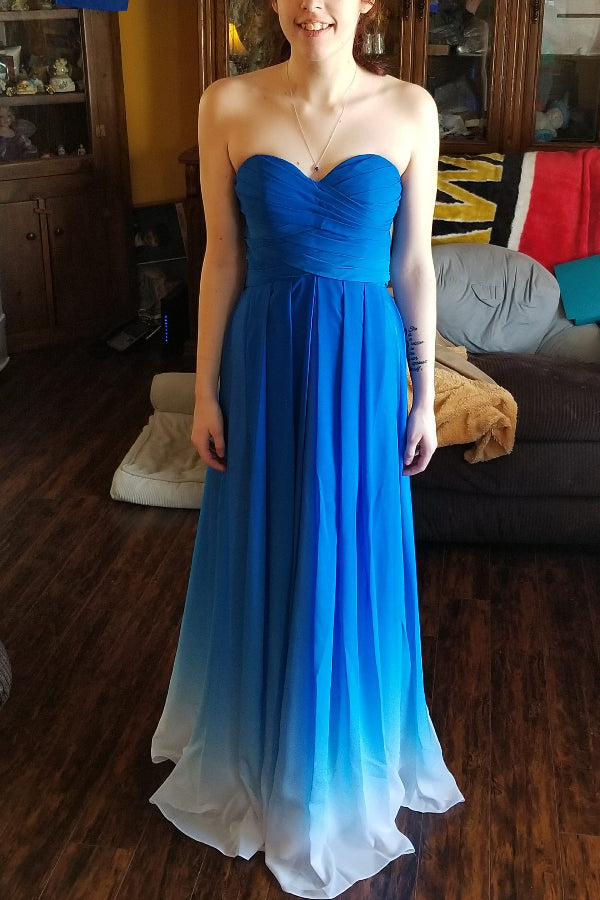 cheap long blue dress