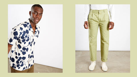 edwin moment of bliss shirt stan ray pleated chinos