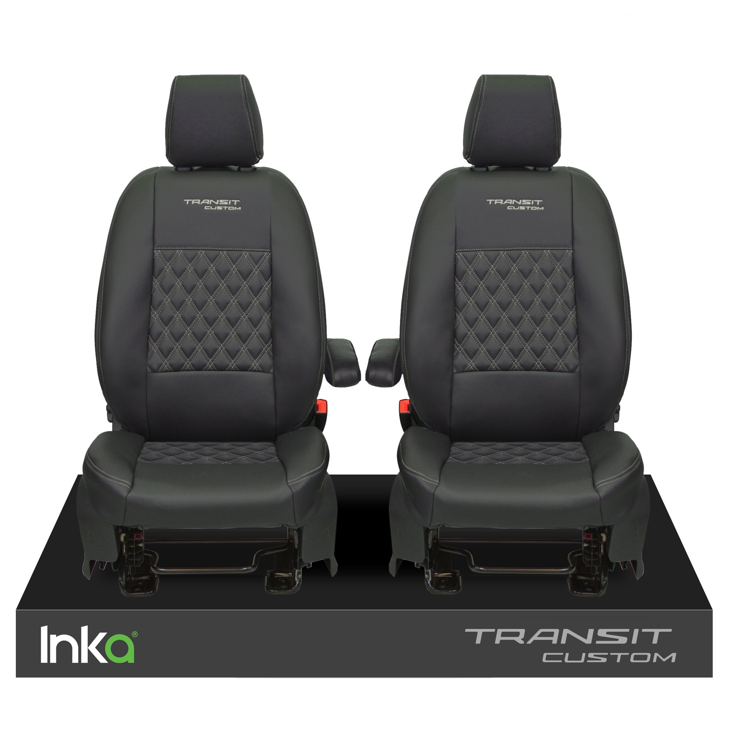 Ford Transit Custom INKA Front 1+1 Tailored Seat Covers Black Bentley –  Inka-Corp