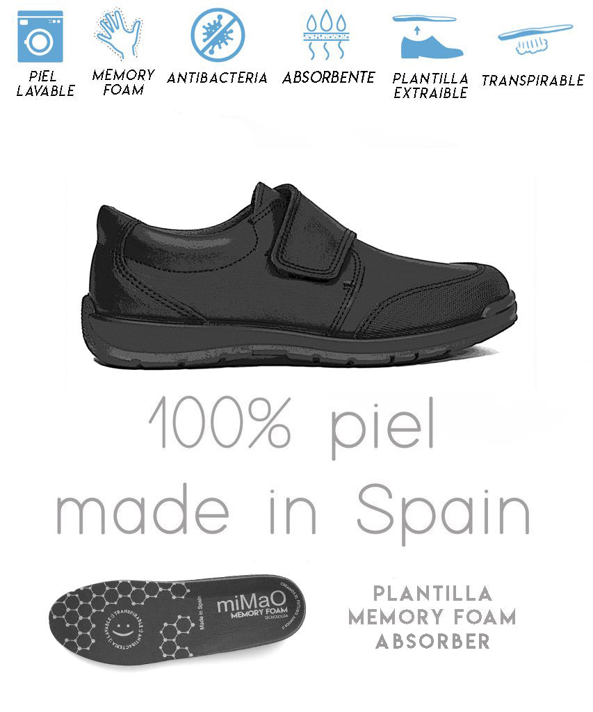 Zapatos colegiales para uniforme escolar – Piel Lavable marca miMaO