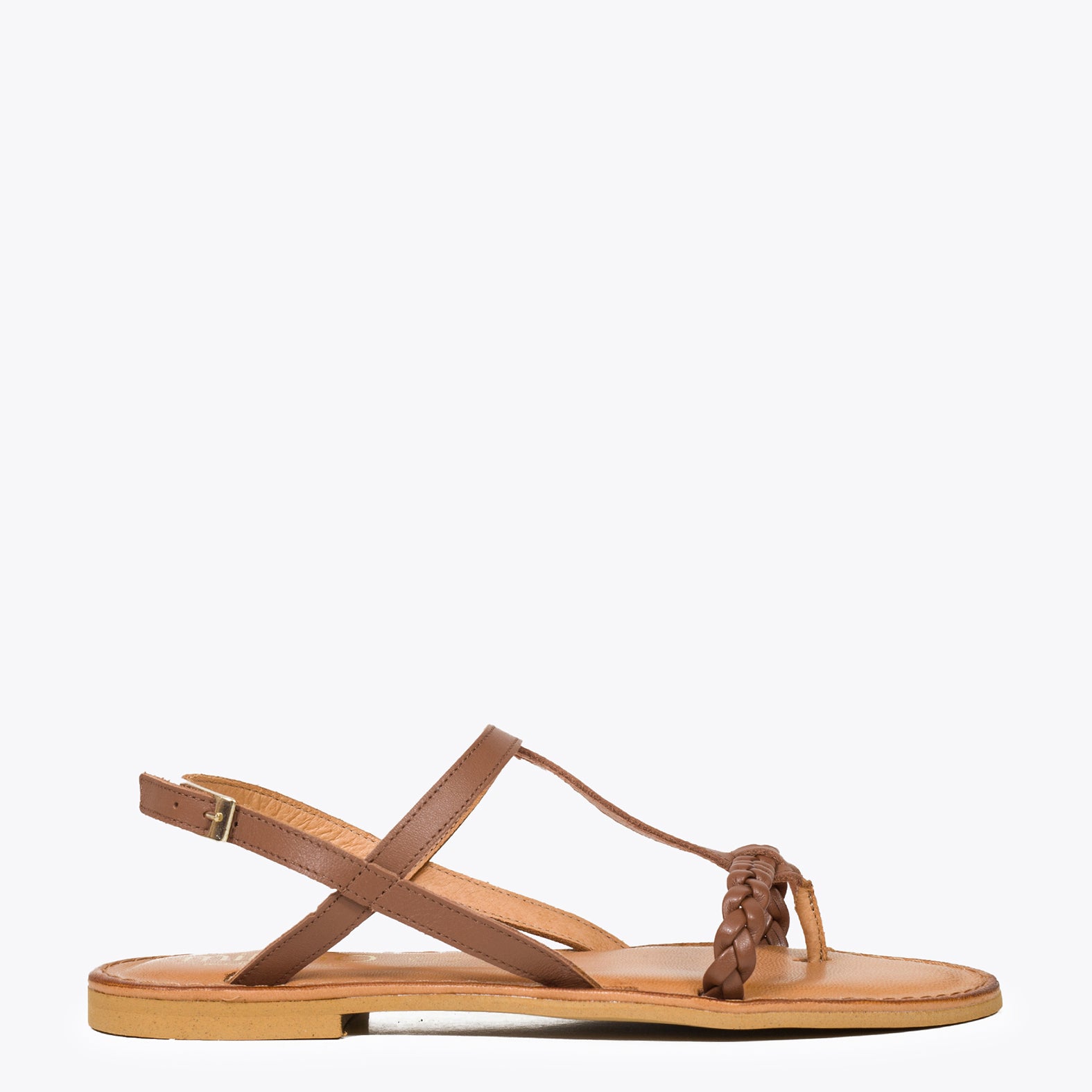 Sandalia plana de tiras con trenza | Comprar sandalias miMaO ShopOnline