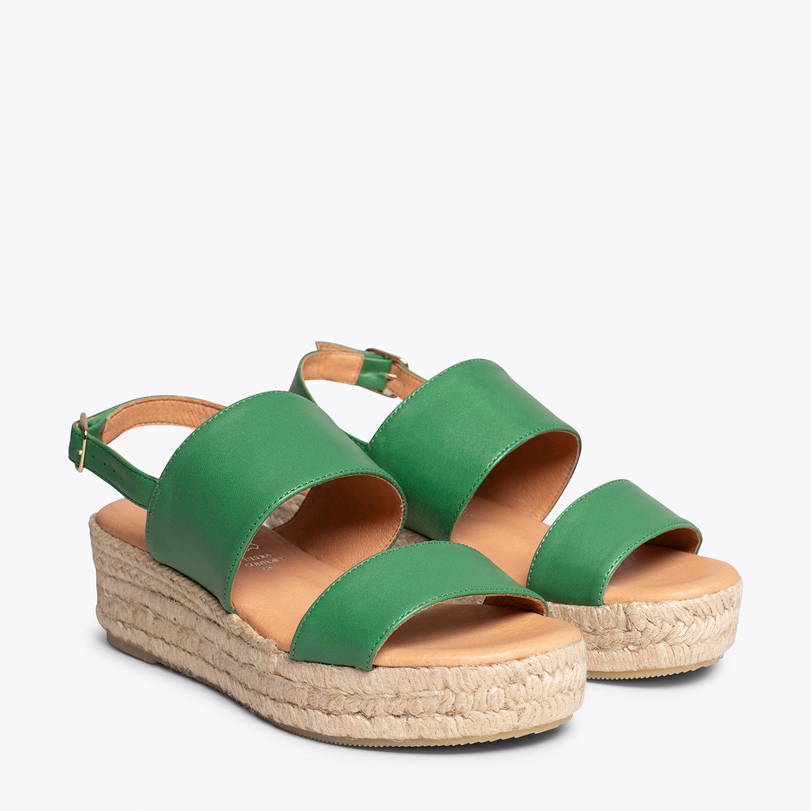 Sandalias de esparto con plataforma | Sandalias Verdes – miMaO ShopOnline