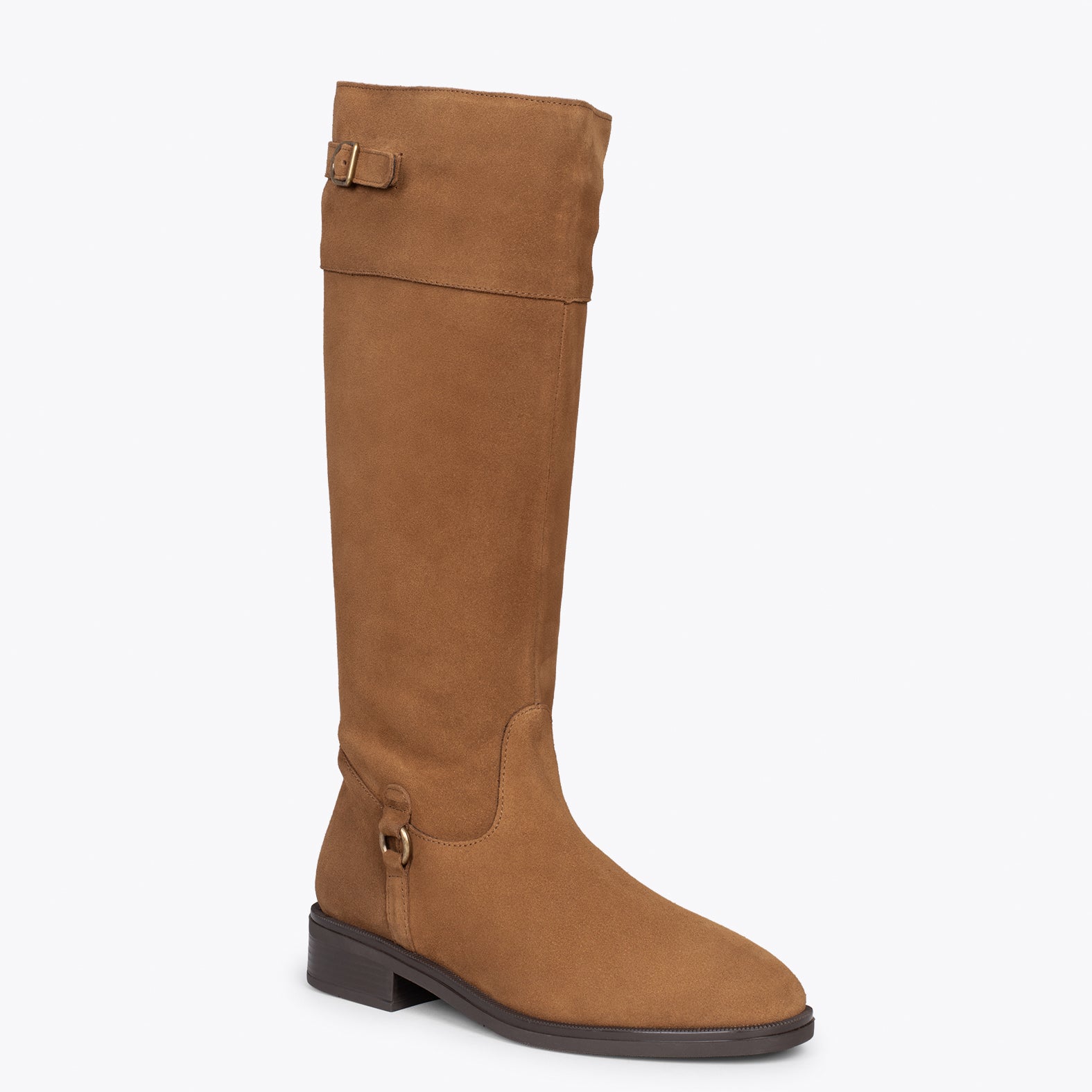 Tiempo de día poco Acuoso VIRGINIA Botas altas de mujer con hebilla CAMEL – miMaO ShopOnline