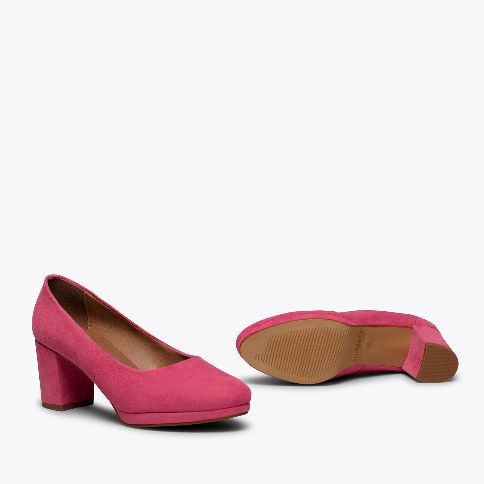 PLATAFORMA - Zapato FUCSIA de tacón medio – miMaO ShopOnline