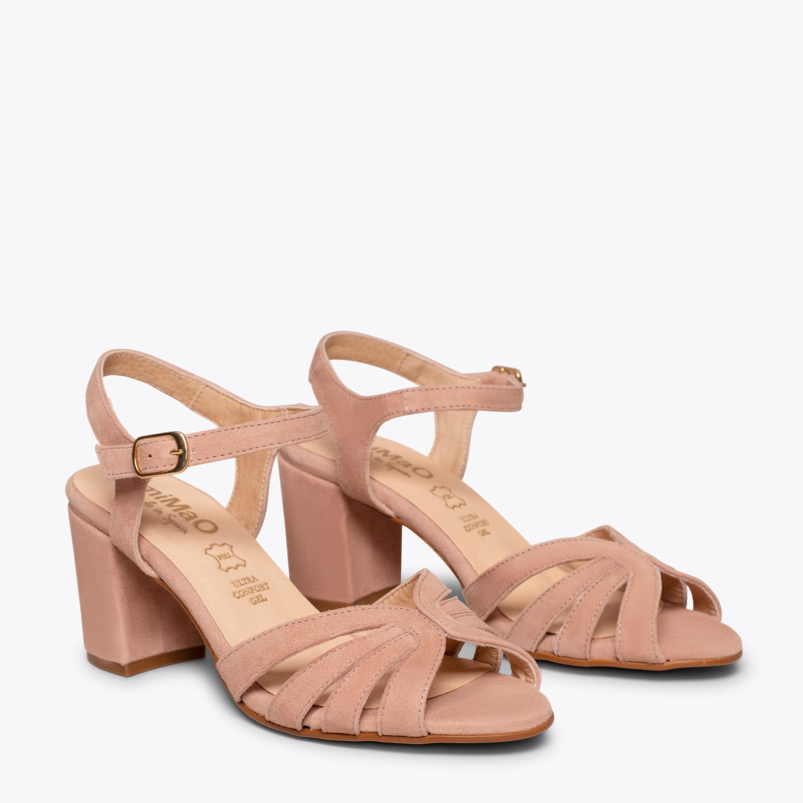 Sandalias | Sandalias tacón ancho Rosa Palo | Calzado Mujer – miMaO ShopOnline