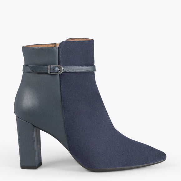 Platillo Bangladesh tirano PRAGA - Botines de mujer con tacón MARINO – miMaO ShopOnline