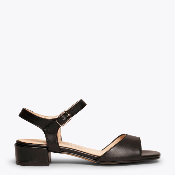 Sandalias de tacón bajo Negras | planas de mujer 2021 – miMaO ShopOnline