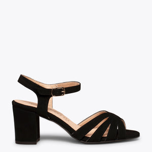Sandalias de Mujer | Sandalias tacón ancho Negras Calzado – miMaO ShopOnline