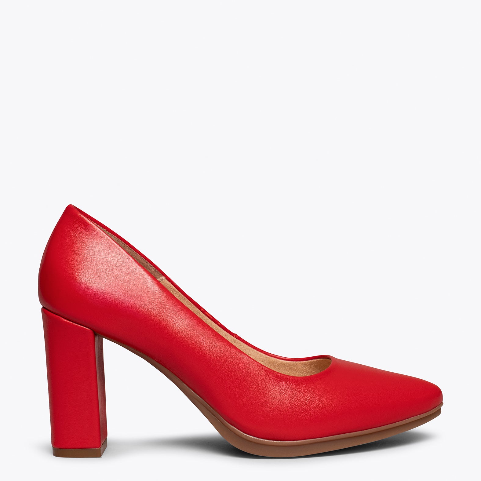 Cómodos de Tacón Rojo | Zapatos de Piel |