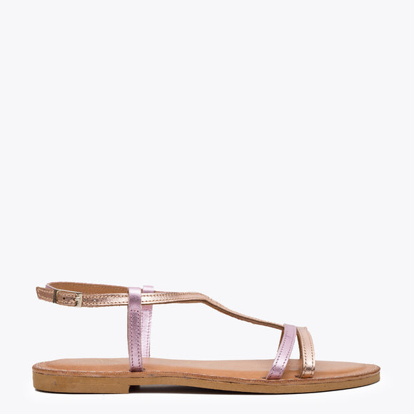 plana metalizada ROSA sandalias online – miMaO ShopOnline