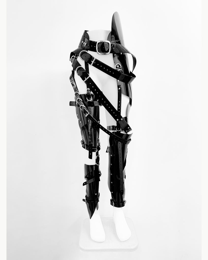 Dixie D'Amelio ❤️ wearing Jivomir Domoustchiev Multi Buckle Full Robo Leg Belts Harness for her 'One Whole Day"  music video and single artwork