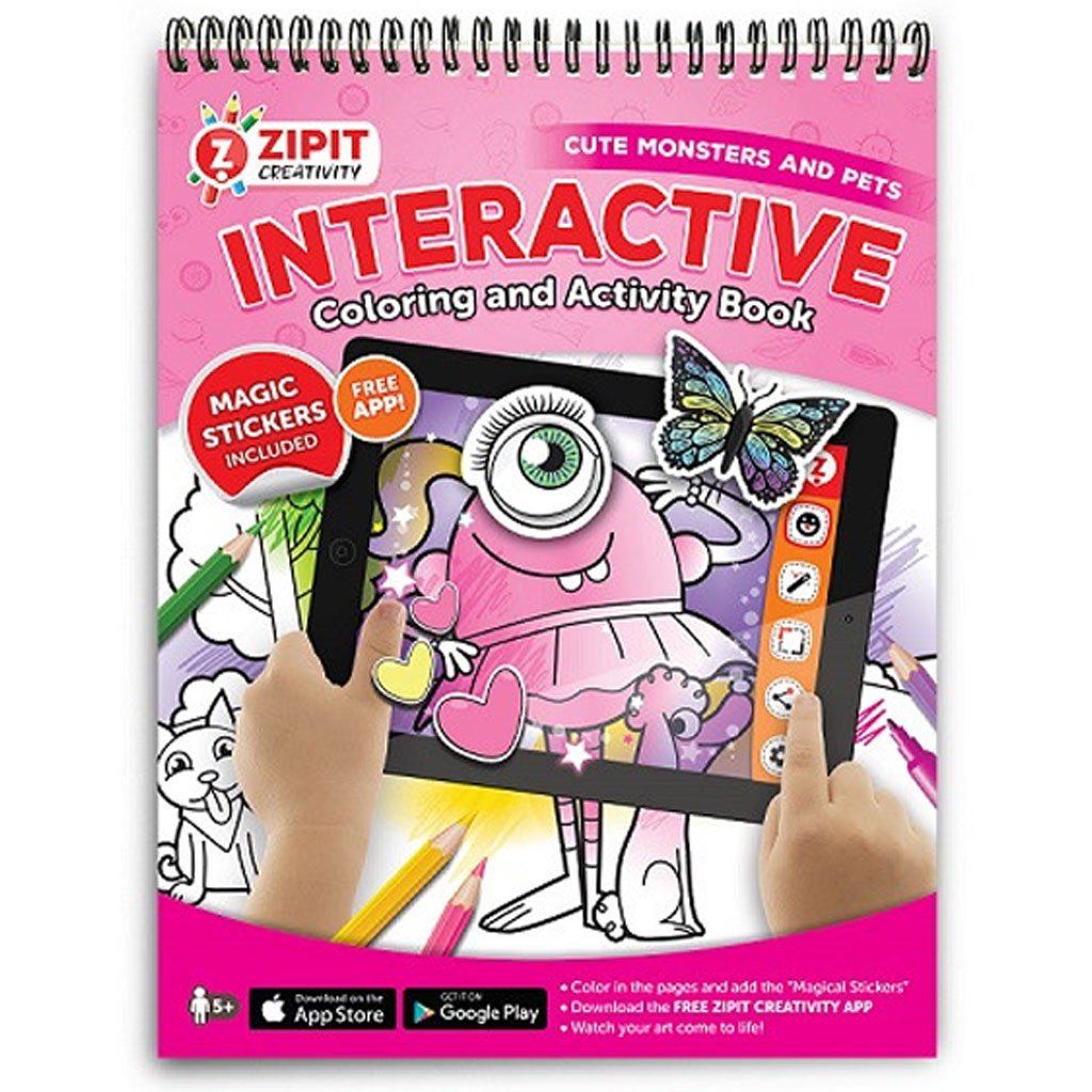 Download Interactive Coloring And Activity Book Cute Monsters Zipit