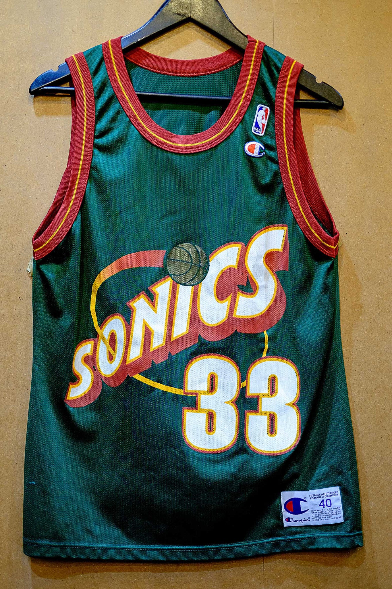 Vintage Champion Sonics Hawkins Jersey 