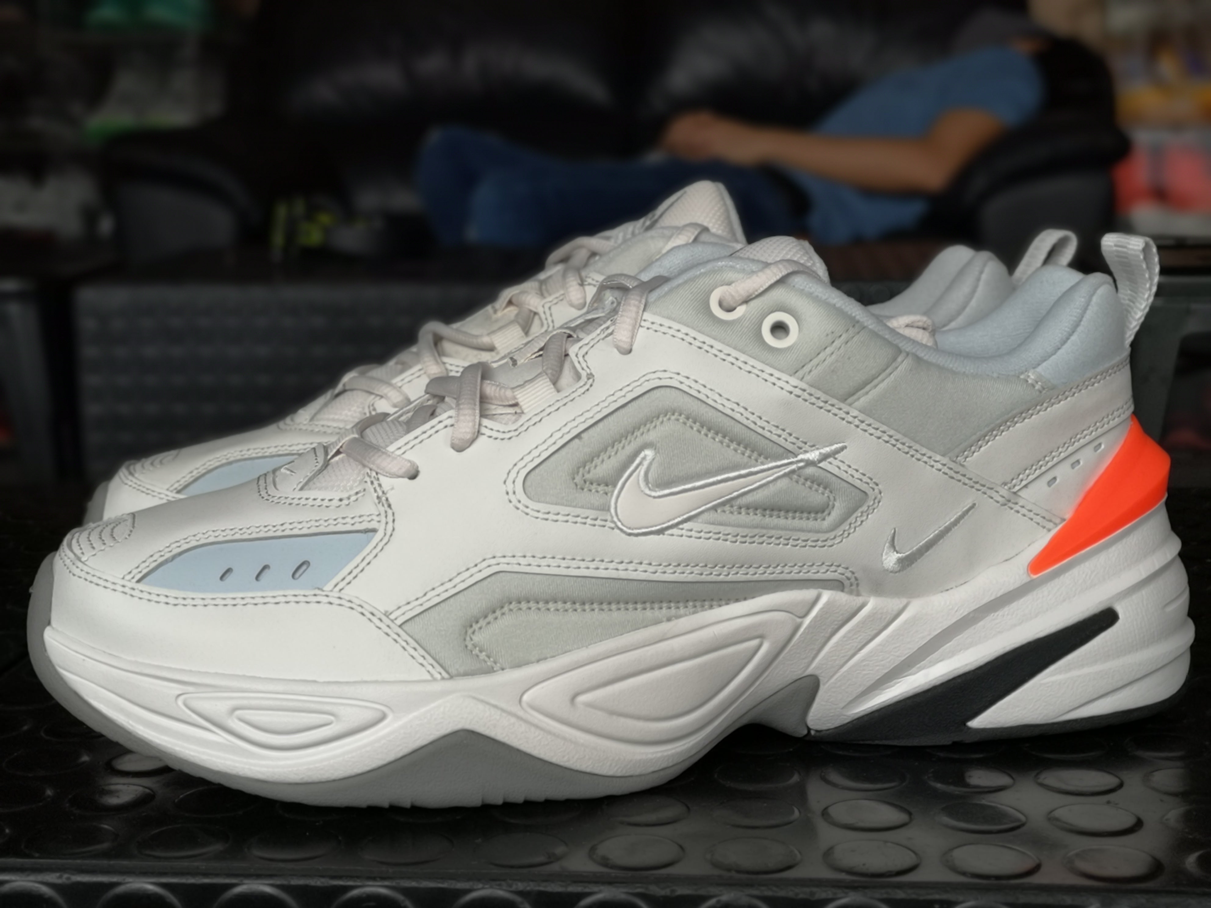 nike m2k tekno orange white