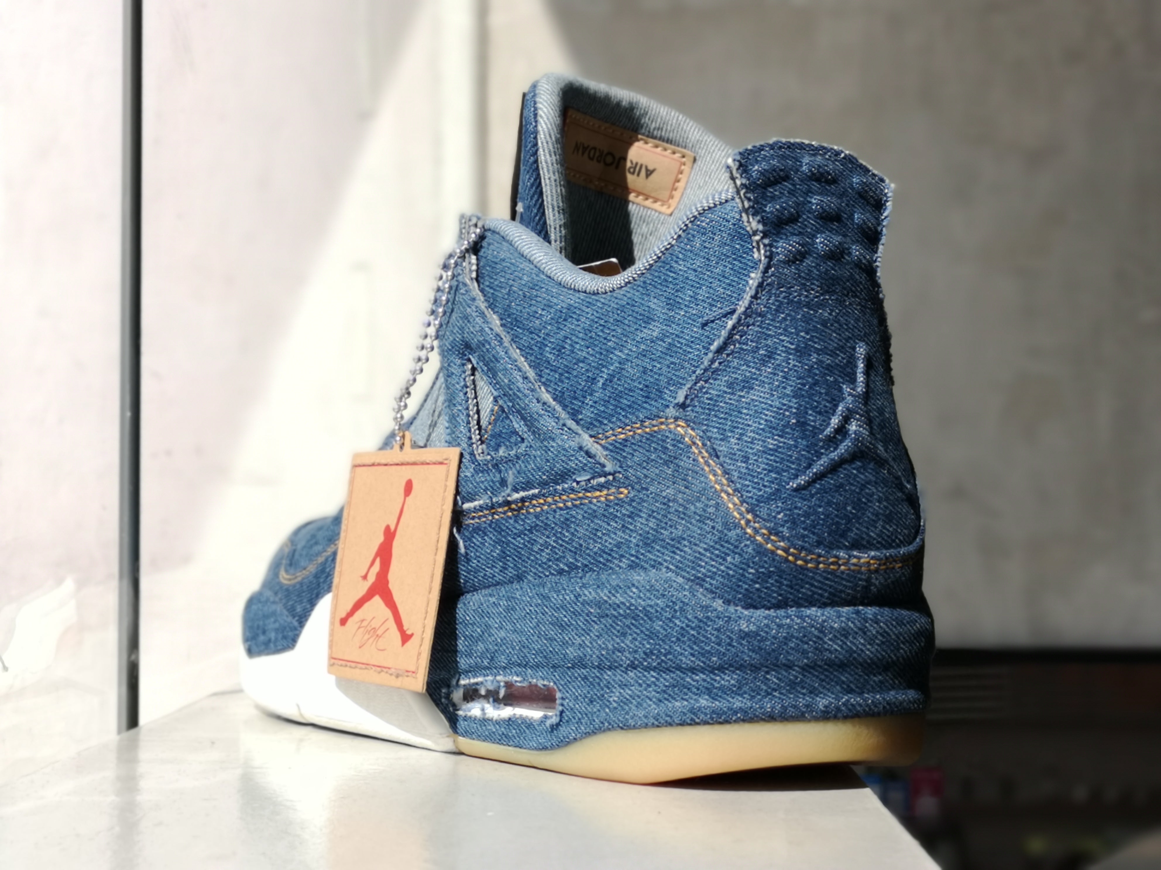 blue denim jordan 4