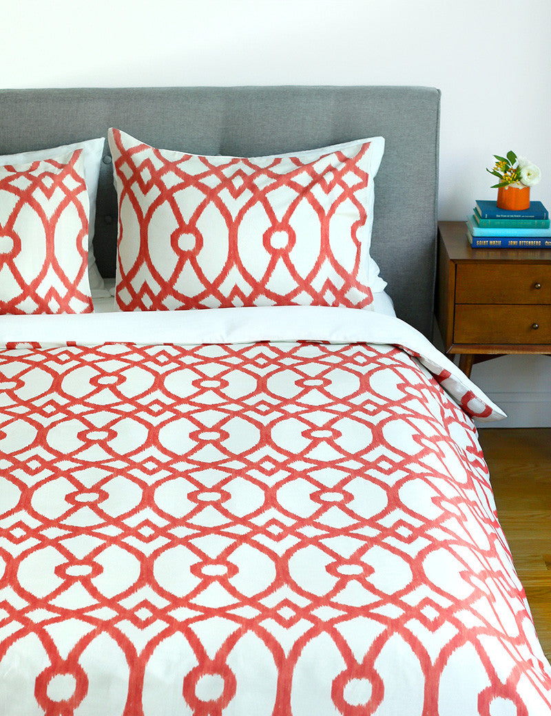 Piper Coral Duvet Cover Colorfly Home