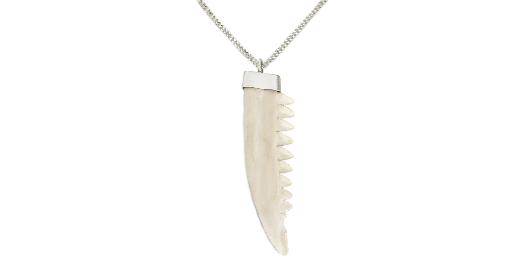 NORTH/SOUTH BARRACUDA JAW NECKLACE (Silver)