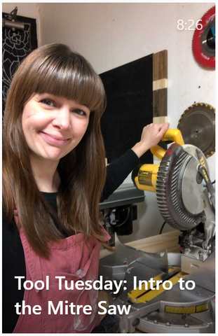 Project Pine Designs Introduction to the Mitre Saw on Instagram