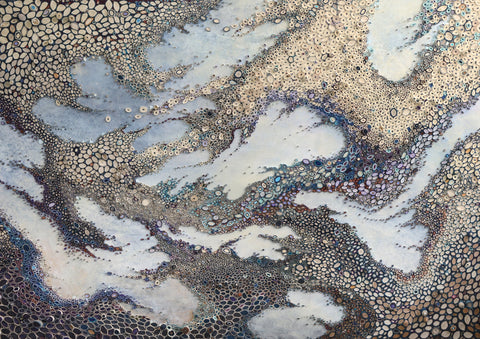 Another image of Amy's work, this one meant to mimic the look of an ocean water system, likely a coral reef.
