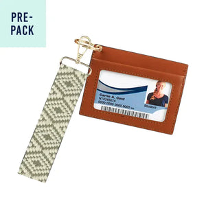 CAMEL WALLET WITH SAGE DIAMOND WRISTLET STRAP - Copper Lane Gifts & Interiors