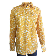 Rockmount Ranch Wear Ladies' Print Shirt Bison Yellow