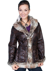 Scully Honey Creek Faux Fur Collection Jacket Dark Brown