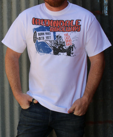 M&P Speed Shop T-Shirt Irwindale Raceway, The Last Drag Race