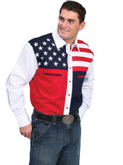 Scully Men's Patriotic Stars and Stripes Shirt