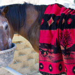 Red Horses Denali Blanket