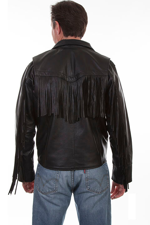 fringed buckskin jacket mens