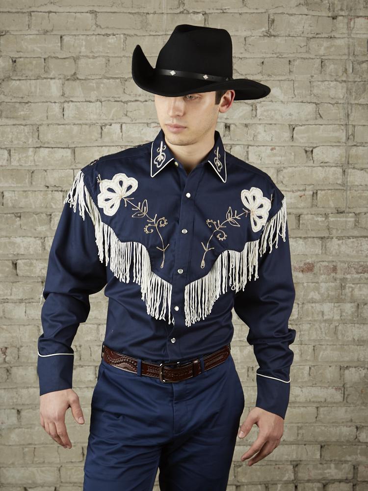 Vintage Inspired Western Shirt: Rockmount Men's Fancy Fringe - OutWest Shop
