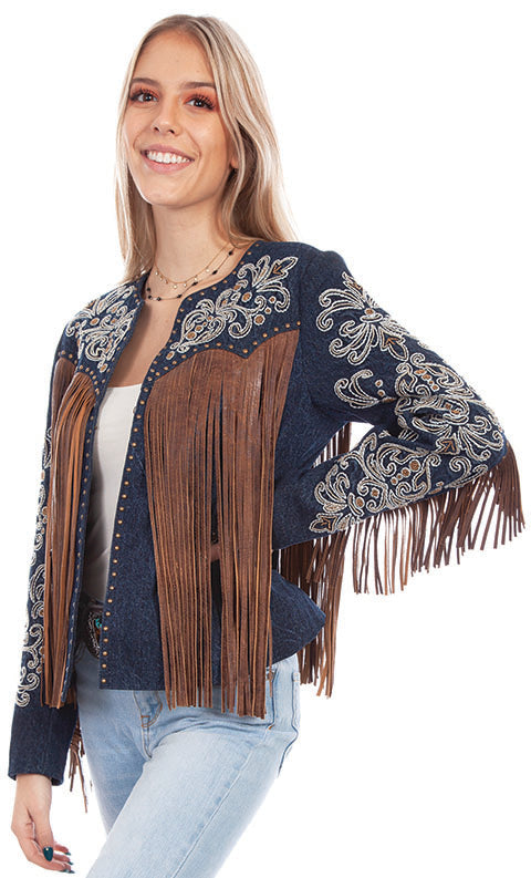 Leather Collection Jacket Suede: Scully Women's Western Fringe