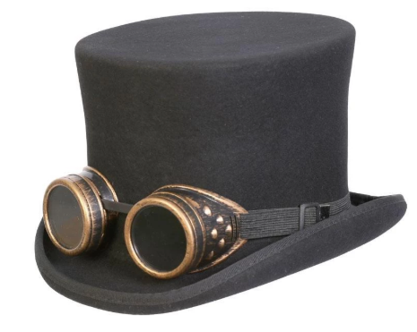 Verbazingwekkend Victorian and Old West Hat: Steampunk Monty Top Hat with Goggles ME-39