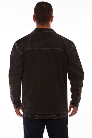 Men's Farthest Point Coronado Jacket Distressed Black Back #5222