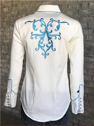 ladies white western shirt