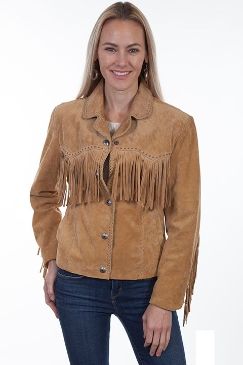 ladies suede fringed western jackets