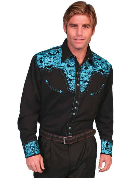 big and tall embroidered western shirts