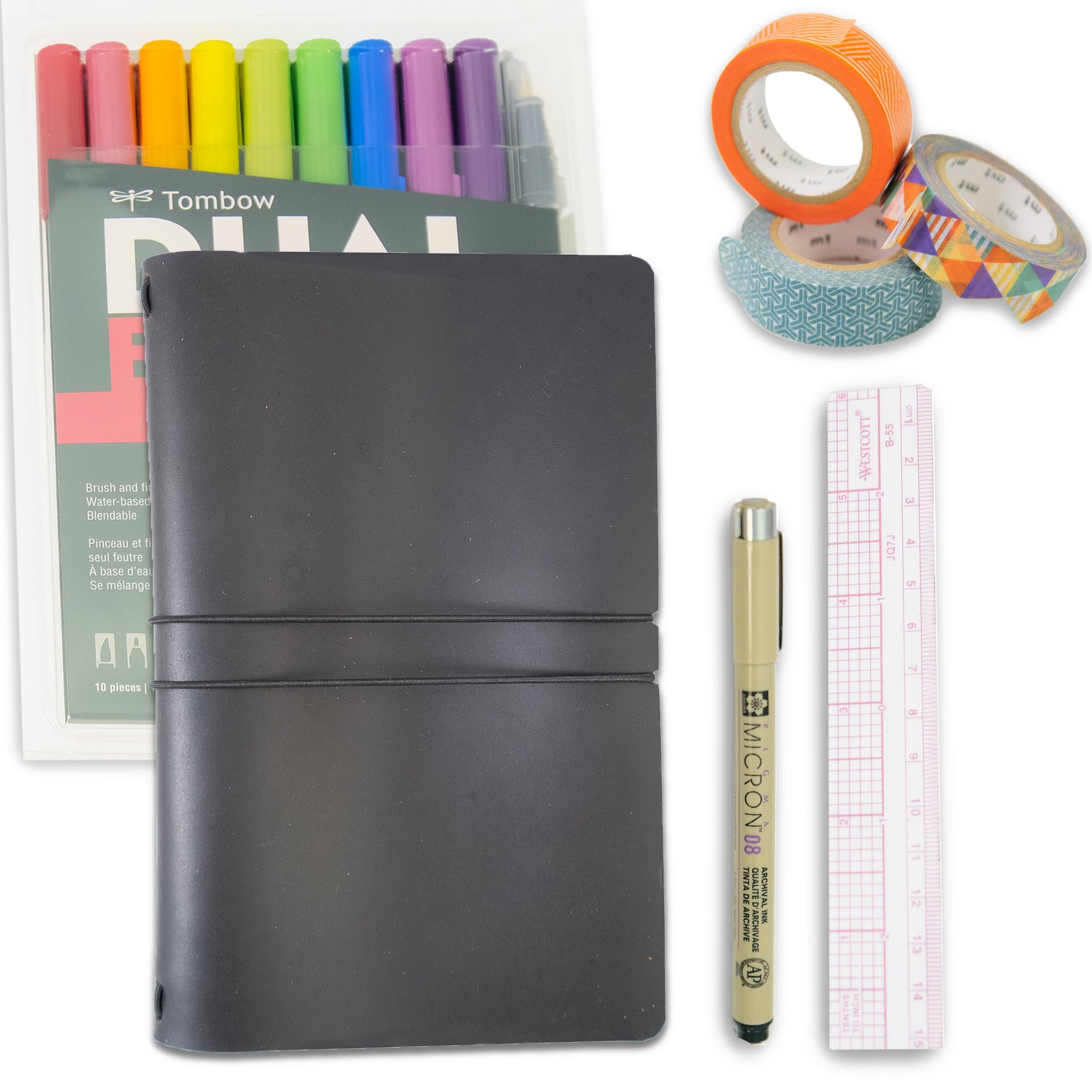Th Ongelijkheid tapijt Bullet Journal Starter Kit - Notebook, Markers, Pens, Stencils, & More –  Rustico