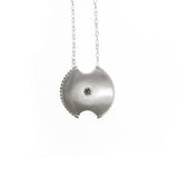 Blue Diamond Shield Necklace - b.Tsaritsa